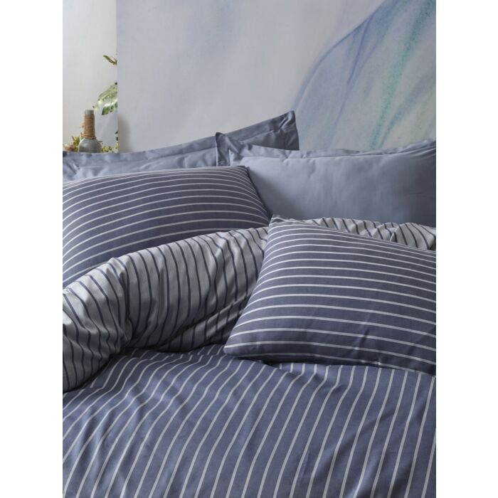 Cottonbox Bambu saten çift kişilik nevresim takımı mavi