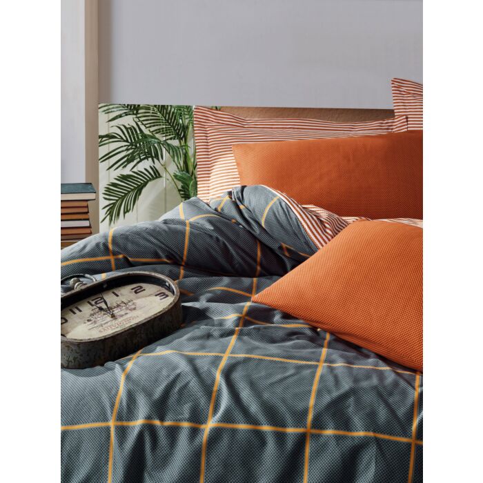 Cottonbox Modern ranforce çift kişilik nevresim takımı stark tarçın