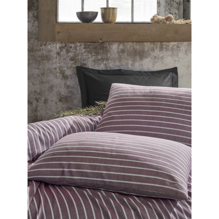 Cottonbox Bambu saten çift kişilik nevresim takımı bordo