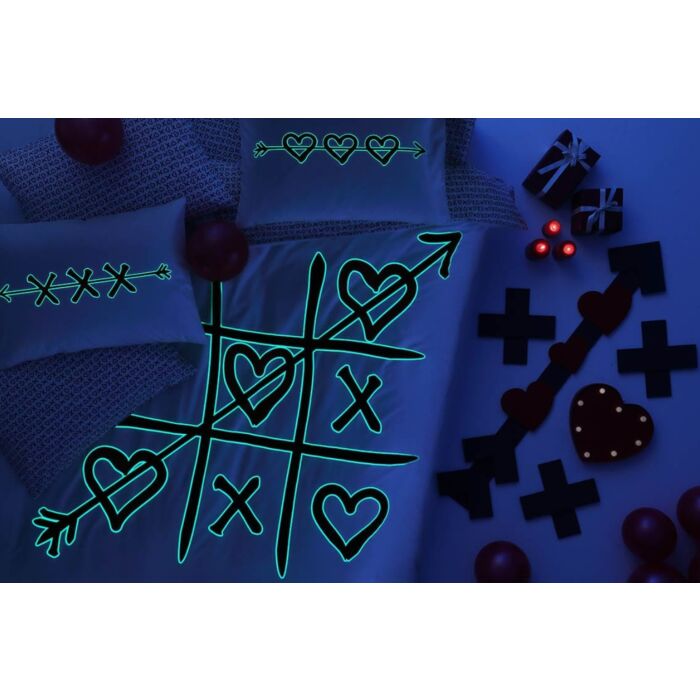 Taç Xox Glow ranforce tek kişilik nevresim takımı beyaz/kırmızı