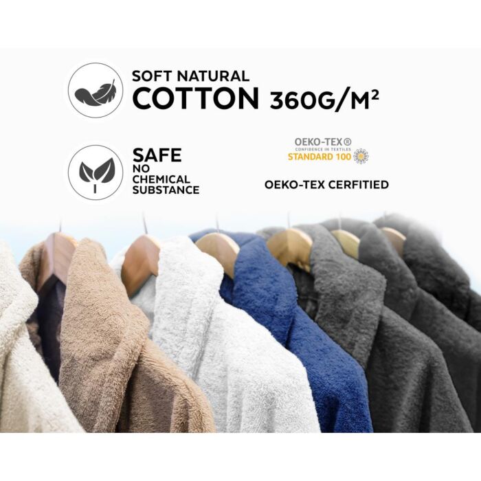 Soft Terry bornoz S/M gri