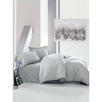Cottonbox Elegant saten çift kişilik nevresim takımı gri