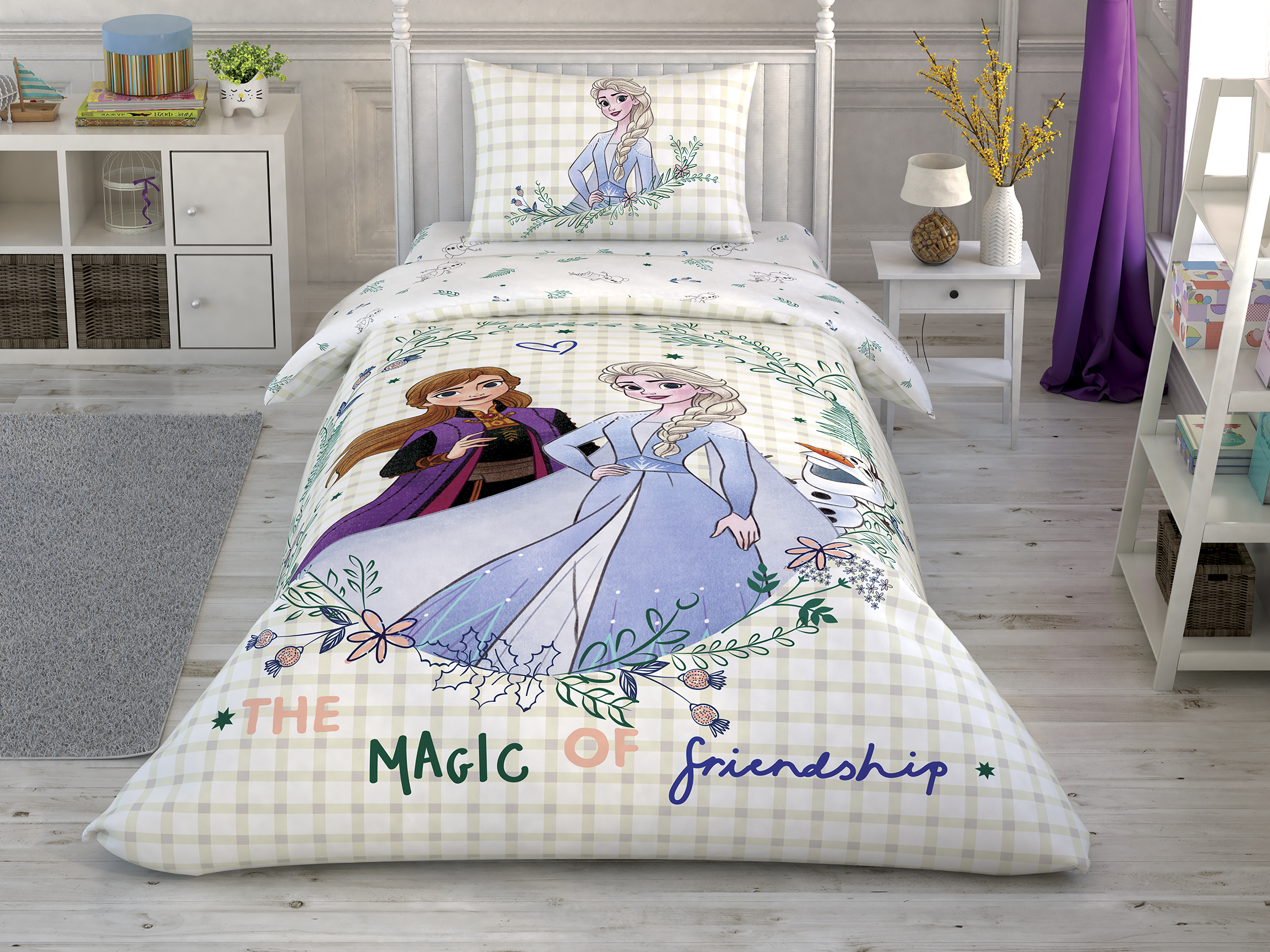 Taç Disney Home - Frozen 2 Friendship BRF tek kişilik çocuk nevresim takımı (lisansli)