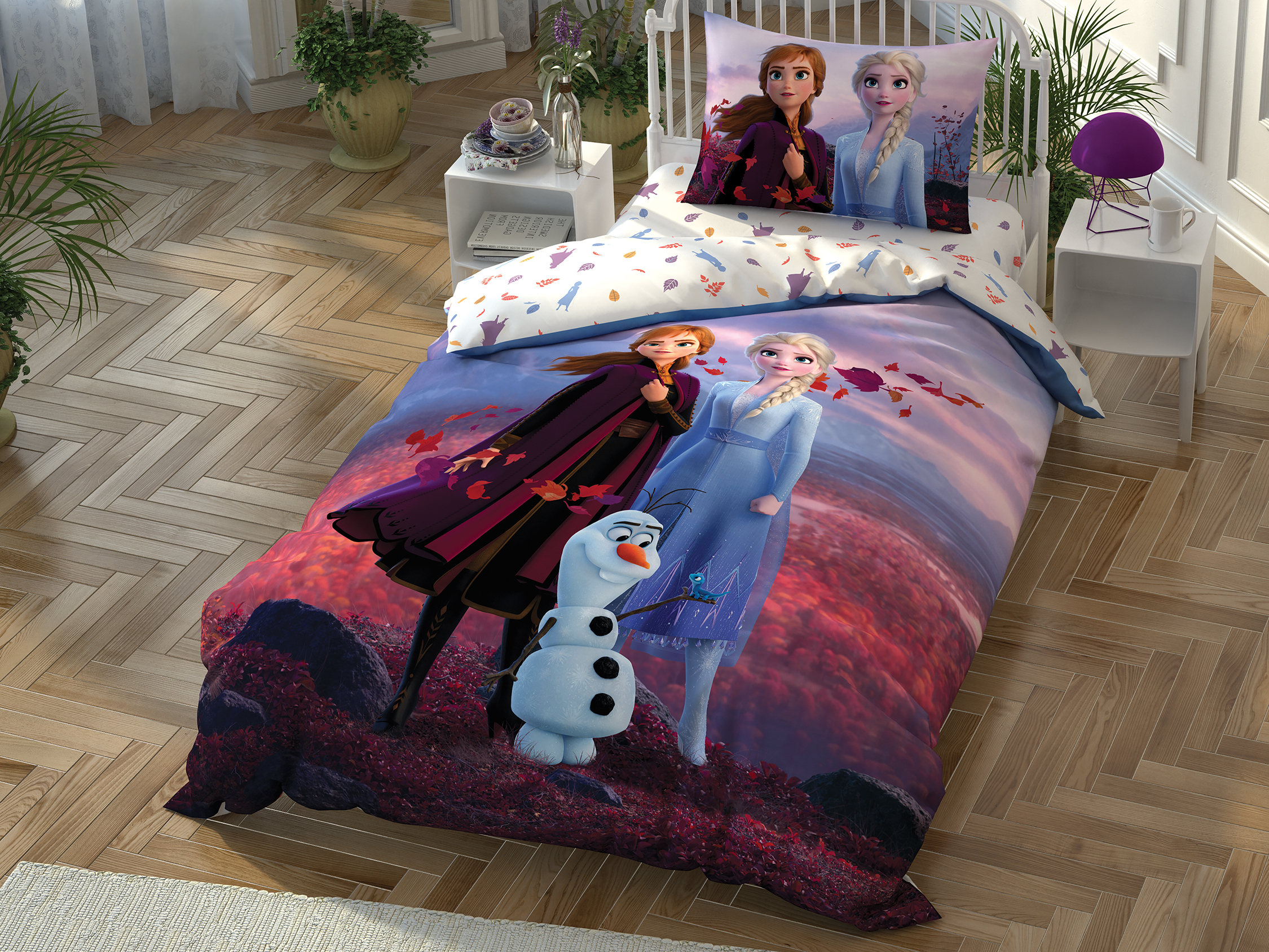 Taç Disney Home - Frozen 2 Autumn BRF tek kişilik çocuk nevresim takımı (lisansli)